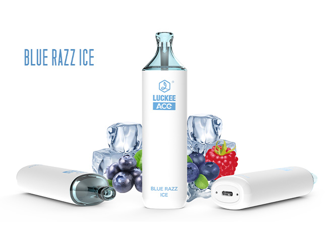 luckee ace vape blue razz ice